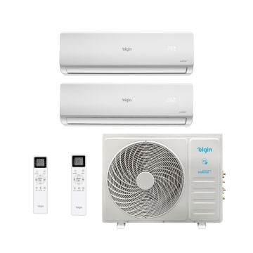 Ar Condicionado Bi Split Hi Wall Inverter Elgin Total Plus 18000 BTUs (9000+9000) Quente/Frio MTQE18C2CB - 220V