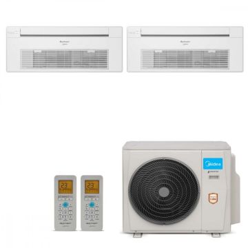 Ar Condicionado Multi Split Cassete Inverter Midea 18000 BTUs (2x 9000) Quente Frio 38MBBA18M5 - 220V