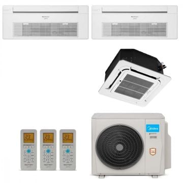 Ar Condicionado Multi Split Cassete Inverter Midea 36000 BTUs (1x 9000 + 1x 12000 + 1x 18000) Quente Frio 38MBMA36M5 - 220V