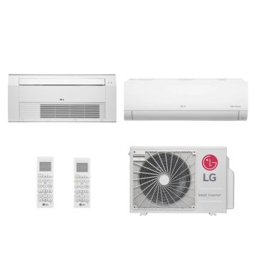 Ar Condicionado Multi Split Inverter LG 18000 BTUs (HW 9000 + K7 1V 12000) Quente Frio A2UW18GFAC.AWGZBRZ- 220V