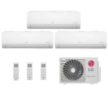 Ar Condicionado Multi Split Inverter LG 21000 BTUs (HW 2x7000 + 12000) Quente Frio A3UW21GFAC.AWGZBRZ - 220V