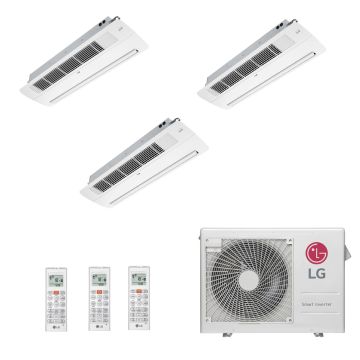 Ar Condicionado Multi Split Inverter LG 24000 BTUs (2x 9000 Cassete + 18000 Cassete) Quente Frio A3UW24GFA3.AWGZBRZ - 220V