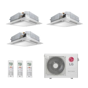 Ar Condicionado Multi Split Inverter LG 24000 BTUs (Cassete 4V 2x 9000 + 18000) Quente Frio A3UW24GFA3.AWGZBRZ - 220V