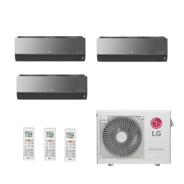 Ar Condicionado Multi Split Inverter LG ARTCOOL 24000 BTUs (2x 7000 HW + 18000 HW Quente Frio A3UW24GFA3.AWGZBRZ - 220V