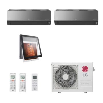 Ar Condicionado Multi Split Inverter LG ARTCOOL 24000 BTUs (2x 9000 HW + 9000 Artcool Gallery ) Quente Frio A3UW24GFA2.AWGZBRZ - 220V