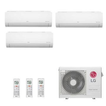 Ar Condicionado Multi Split Inverter LG SMART 24000 BTUs (2x 9000 HW + 12000 HW) Quente Frio A3UW24GFA3.AWGZBRZ - 220V