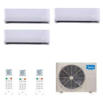 Ar Condicionado VRF/Multi Split Inverter Midea Atom 28.000 BTUs (3x 9000 HW) Quente Frio - 220V