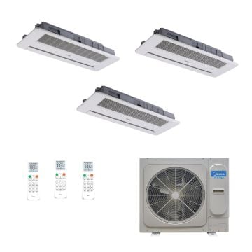 Ar Condicionado VRF/Multi Split Inverter Midea Atom 28.000 BTUs (3x 12000 Cassete 1 via ) Quente Frio - 220V