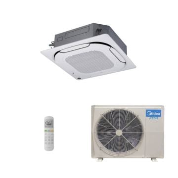 Ar Condicionado VRF/Multi Split Inverter Midea Atom 28000 BTUs (1x 18000 Cassete 4V) Quente Frio 38ATQA28M5 - 220V