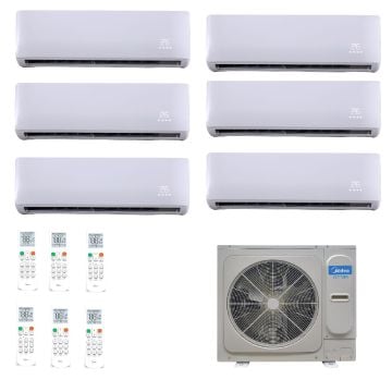 Ar Condicionado VRF/Multi Split Inverter Midea Atom 56.000 BTUs (2x 9000 HW + 4x 12000 HW ) Quente Frio - 220V