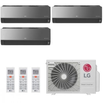 Ar Condicionado Multi Split LG ARTCOOL 30000 BTUs (2x 9000 + 1x 12000) Quente Frio A4UW30GFA2 - 220V