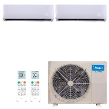 Ar Condicionado VRF/Multi Split Inverter Midea Atom 28.000 BTUs (2x 9000 HW) Quente Frio - 220V