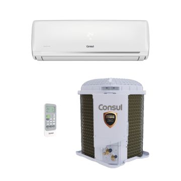 Ar Condicionado Split Inverter 12000 Btus Consul  Com condesadora e controle remoto na cor branca