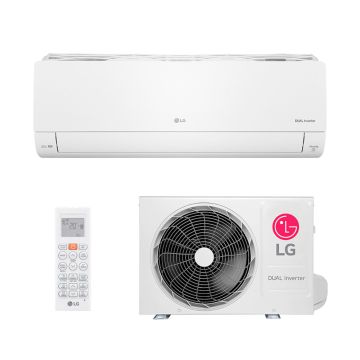 Ar Condicionado Split Inverter 12000 Btus LG Dual Voice e AI 220V com controle remoto e condesandora