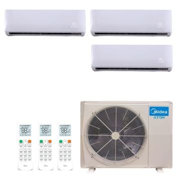 Ar Condicionado VRF/Multi Split Inverter Midea Atom 28.000 BTUs (2x 9000 HW + 1x 12000 HW ) Quente Frio - 220V