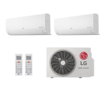 Ar Condicionado Bi Split Inverter LG Hi Wall Dual Voice + AI 16000 BTUs (9000+12000) Frio 220V