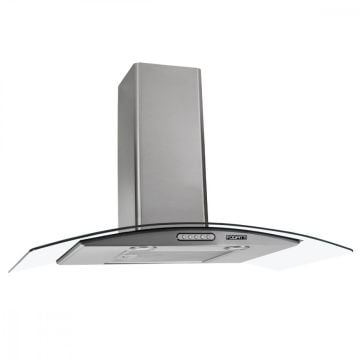 Coifa de Parede Fogatti Slim 90cm Vidro Curvo Inox - 110V