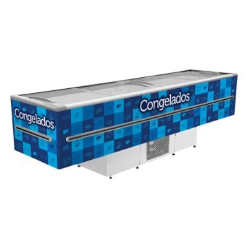 Ilha para Congelados Fricon Dupla Ação Azul com LED 820 Litros ICED820-2V017 - 220V