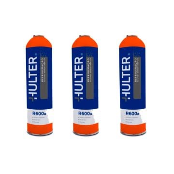 Kit 3un Fluído Refrigerante R600A Isobutano ONU 1969 420g Hulter HT6R600ARC