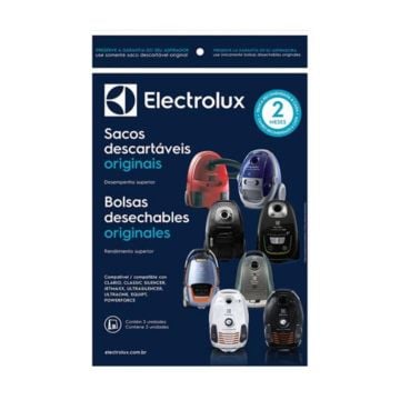 Kit Electrolux com 3 Sacos Descartáveis Para Aspirador De Pó