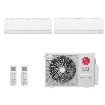 Ar Condicionado Multi Split Inverter LG 18000 BTUs (HW 7000 + 12000) Quente Frio A2UW18GFAC.AWGZBRZ- 220V