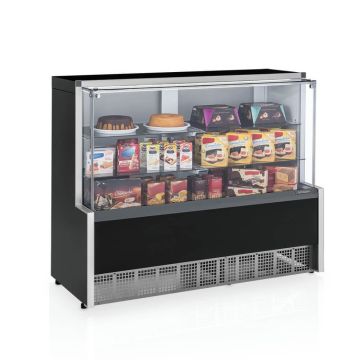 Vitrine Neutra Gelopar Aurora Preta 1,40m MNPA-140R