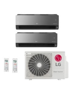 Ar Condicionado Multi Split Inverter LG Smart Artcool 18000 BTUs (7000 HW + 9000 HW) Quente/Frio A2UW18GFAC.AWGZBRZ - 220V