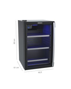 Cervejeira Porta Invertida Venax Blue Light 82 Litros Cinza EXPVQBL100 - 110V