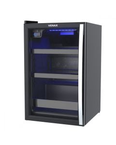 Cervejeira Porta Invertida Venax 82 Litros Blue Light Preto Fosco EXPVQBL100 - 110V