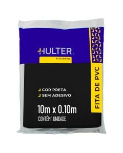 Fita PVC sem Adesivo Hulter 100X10m Preta HT110PA