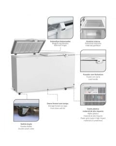 Freezer Horizontal 2 Portas Fricon Dupla Ação 503 Litros HCED503C - 220V