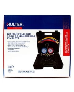 Kit Manifold com Visor Hulter Mangueira 1/4" 90cm com Maleta HT5536GPF