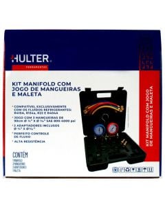 Kit Manifold com Visor Hulter Mangueira 5/16" 90cm com Maleta HT5536HPF