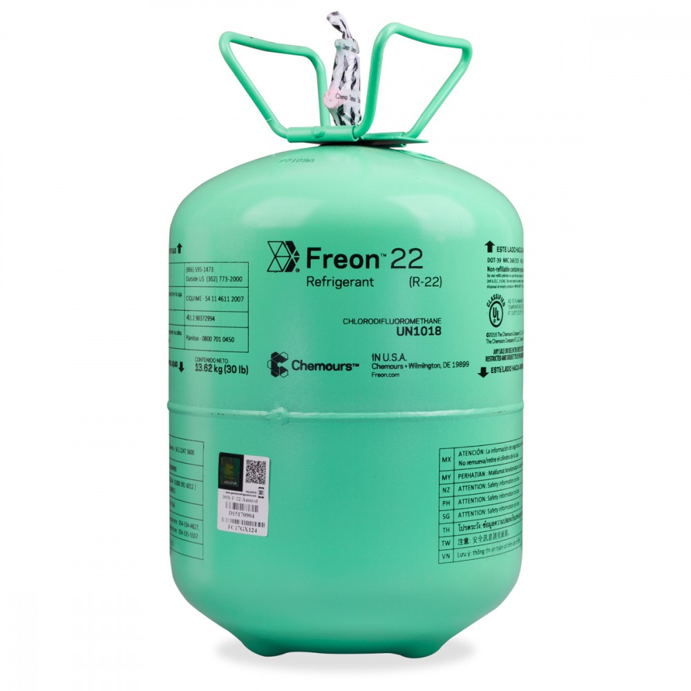 Fluido Gás Refrigerante Chemours R22 13,62kg ONU1018